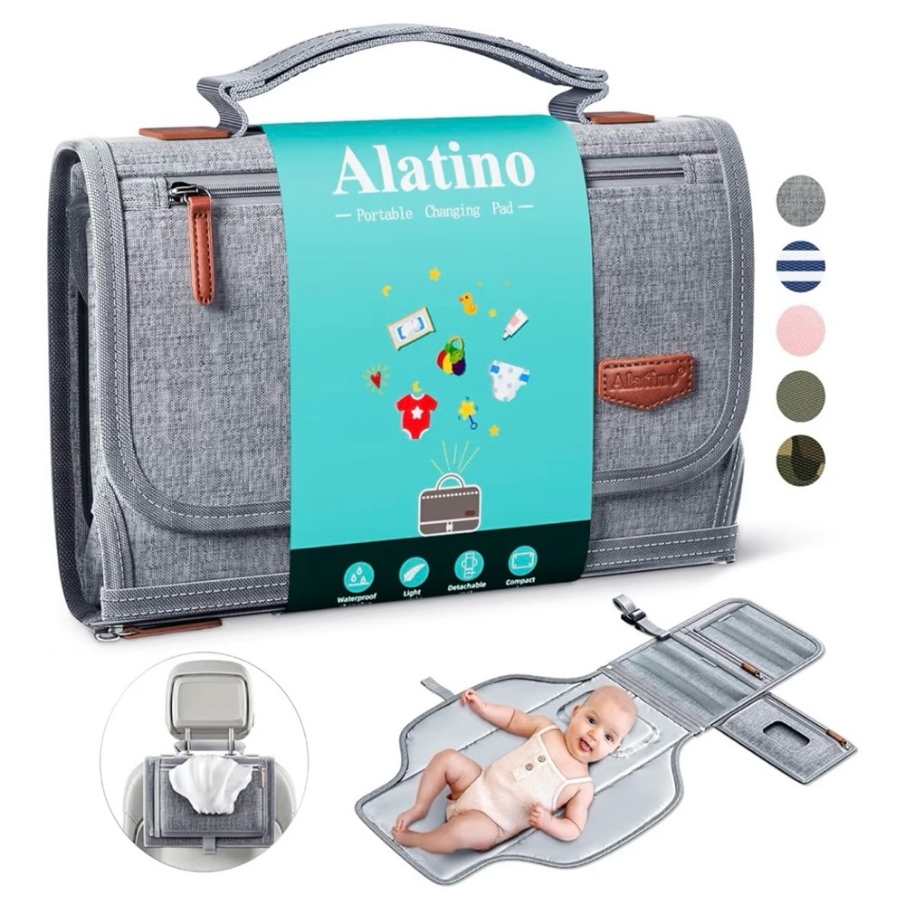 Gray Alatino Portable Changing Pad